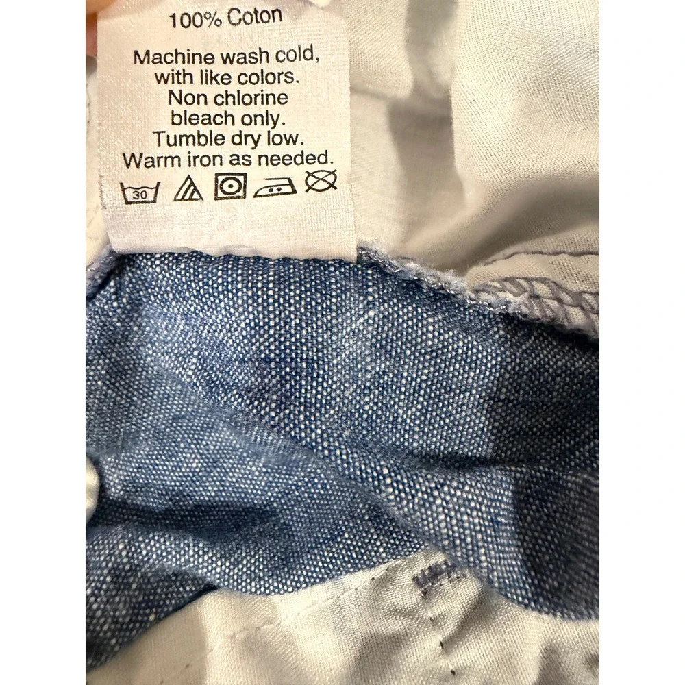 J.Crew Chino Shorts Women 10 Coastal Chambray Casual 5"Inseam 100% Cotton Beachy - Picture 7 of 13